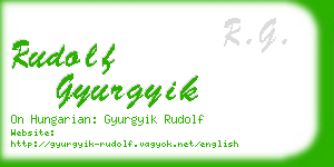 rudolf gyurgyik business card